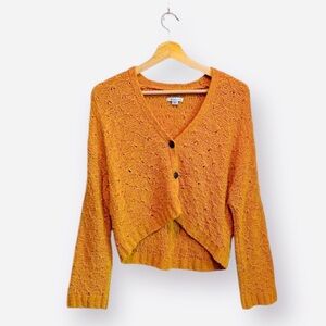 American Eagle Outfitters Knitted Goldenrod Cardigan Sweater Size S